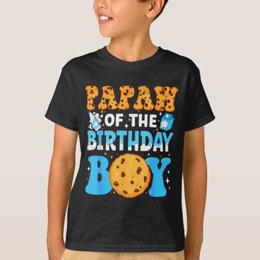 T-shirt Papaw Of The Birthday Boy Milk And Cookies 1st Bir (Devant)