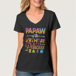 T-shirt Papaw Of The Birthday Princess Donut Birthday Girl