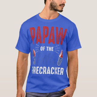 T-shirt Papaw Of The Little Firecracker 4th of July Birthd