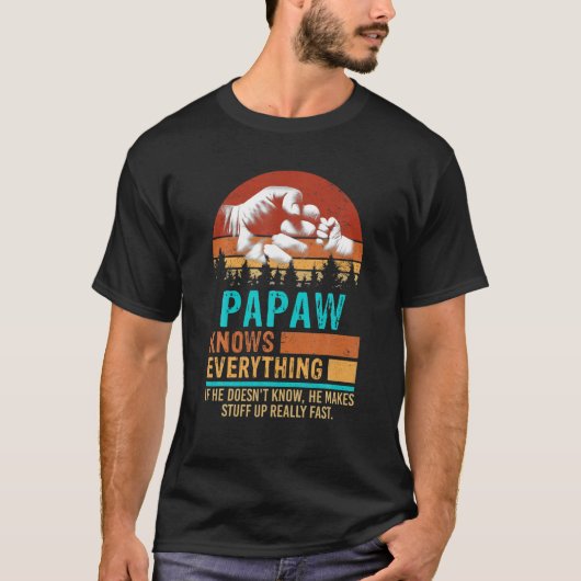 T-shirt Papaw Sait Tout Le Premier Bump Papa (Devant)