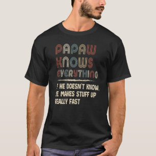 T-shirt Papaw Tout savoir Vintage Fête des pères Papaw