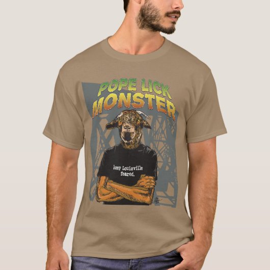 T-shirt Pape Lick Monster (Goatman) (Devant)