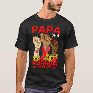 T-shirt Pape main d'un guerrier Maladie cardiaque soleil d