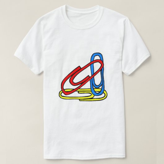 T-shirt Paperclips colorés (Design devant)