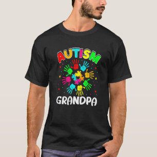 T-shirt Papi autiste Puzzle Soutien Famille Sensibilisatio