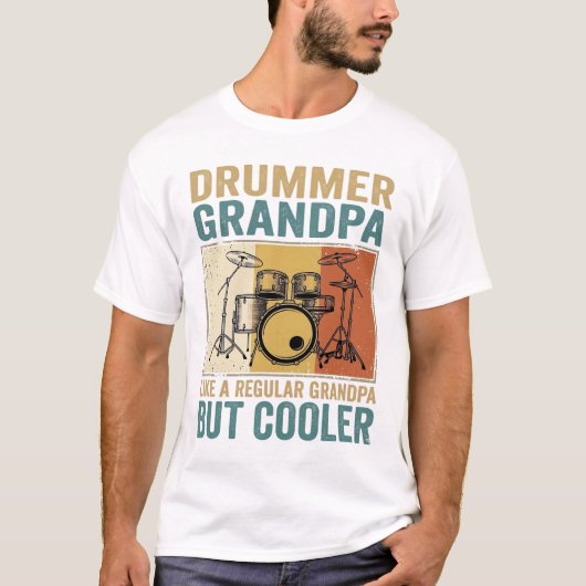 T-shirt Papi batteur comme un grand-père normal mais plus (Devant)