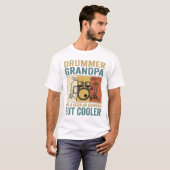 T-shirt Papi batteur comme un grand-père normal mais plus (Devant entier)