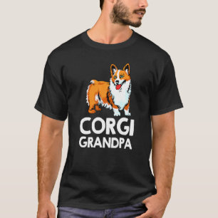 T-shirt Papi Corgi pour hommes grand-père Chien Chiot