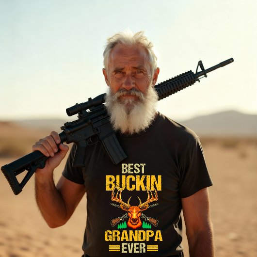 T-shirt Papi de Buckin le plus drôle