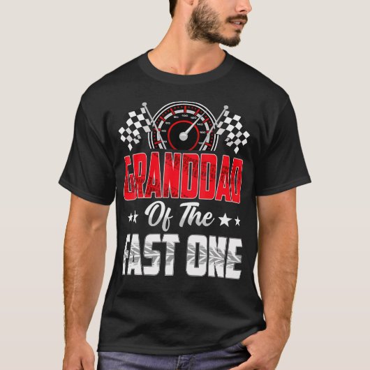 T-shirt Papi de la rapide pour son 1er anniversaire voitur (Devant)