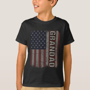 T-shirt Papi Drapeau Américain Vintage Fête des Pères 4