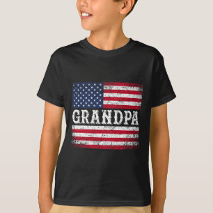 T-shirt Papi Drapeau Usa Vintage Patriotique 4 Juillet