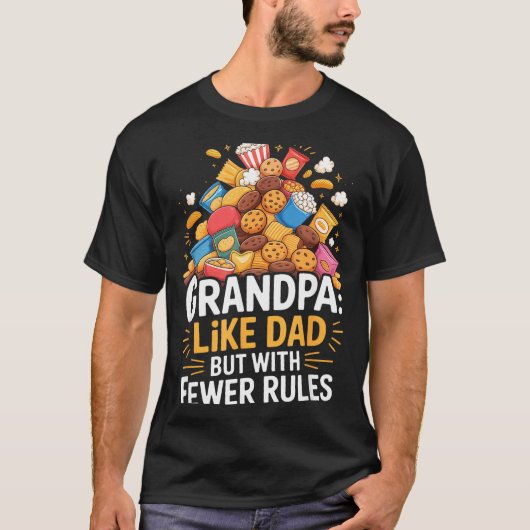 T-shirt Papi drôle avec moins de règles (Devant)