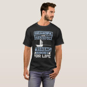 T-shirt Papi et petit-fils, compagnons de pêche pour la vi (Devant entier)