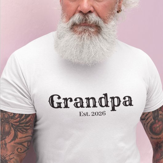 T-shirt Papi établi année coutume
