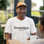 T-shirt Papi établi année coutume