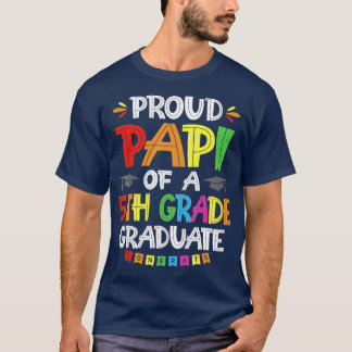 T-shirt Papi Fière D'Un Cours De Diplôme De 5E Année