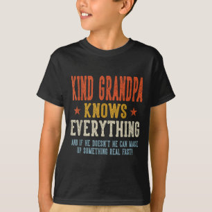 T-shirt Papi gentil sait tout rétro fête des pères