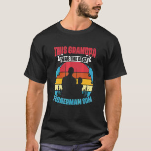 T-shirt Papi Homme a le Meilleur Fils Pêcheur Pêcheur Pêch