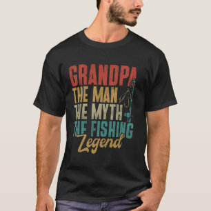 T-shirt Papi L'Homme La Légende La Légende De La Pêche Pap
