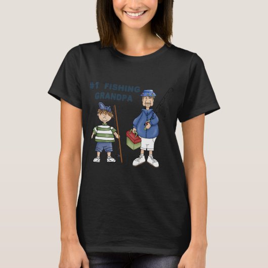 T-shirt Papi pêcheur numéro #1 (Devant)
