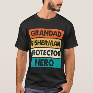 T-shirt Papi pêcheur protecteur héros
