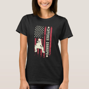 T-shirt Papi receveur de baseball d'un receveur de basebal
