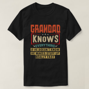 T-shirt Papi sait tout Cadeau drôle de grand-père