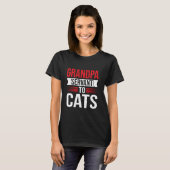 T-shirt Papi serviteur pour Papi chats (Devant entier)