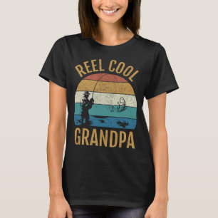 T-shirt Papi super cool - Grand-père pêcheur vintage