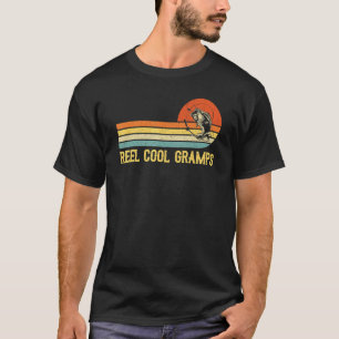 T-shirt Papi super cool pêche à la bobine Hommes Pêche Vin