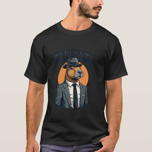 T-shirt Papibara Fête du Père le meilleur papa Capybara (Devant)