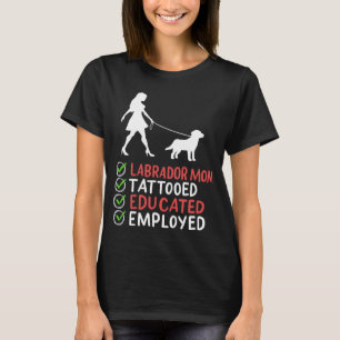 T-shirt Papier de chien employé de maman du Labrador