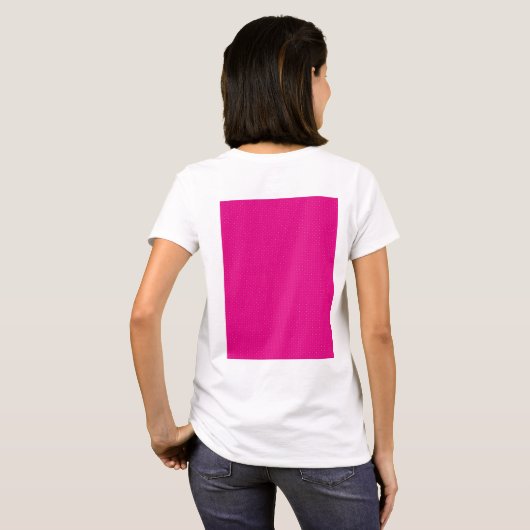T-shirt Papier d'emballage à pois rouge et rose avec unifo (Dos entier)