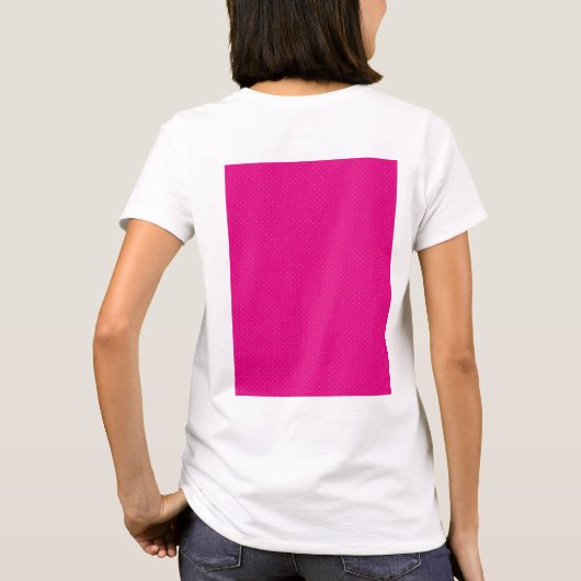 T-shirt Papier d'emballage à pois rouge et rose avec unifo (Dos)