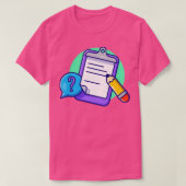 T-shirt Papier et crayon (Design devant)