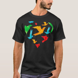 T-shirt Papier Grues Carburant Papier Plier Artiste Japona