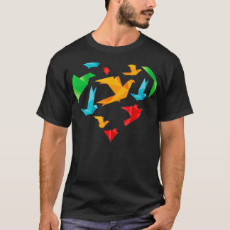 T-shirt Papier Grues Carburant Papier Plier Artiste Japona