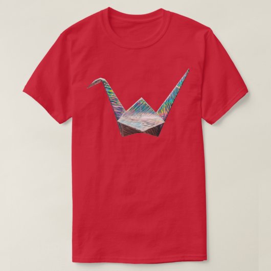 T-shirt Papier Holo Holographique Crane (Design devant)