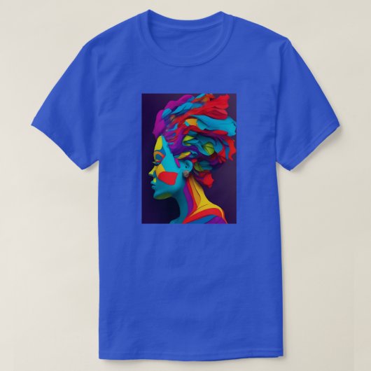 T-shirt papier multicolore (Design devant)