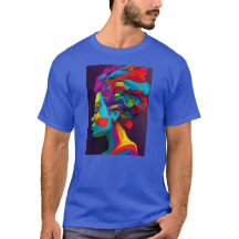 T-shirt papier multicolore
