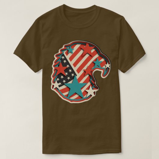 T-shirt Papier patriotique (Design devant)