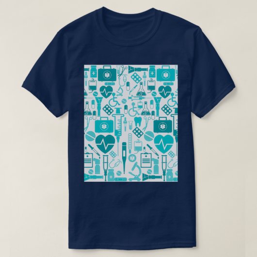 T-shirt Papier peint des soins infirmiers (Design devant)