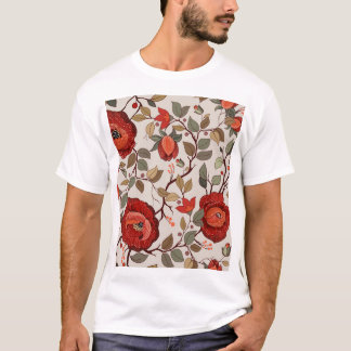 T-shirt Papier peint floral vibrant : Motifs dessinés à la