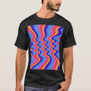 T-shirt Papier peint Hippie Trippy Retro des années 1960