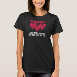 T-shirt Papier pliant pour femmes Origami Papier à grue po