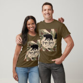 T-shirt Papier Rustique Ours Silhouette Extérieur Style Vi (Unisexe)