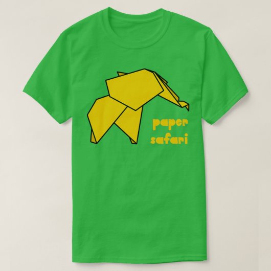 T-shirt Papier Safari éléphant jaune (Design devant)