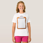T-shirt Papier Sur Un Porte - bloc (Devant entier)