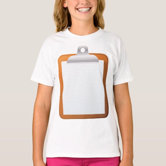 T-shirt Papier Sur Un Porte - bloc (Devant)